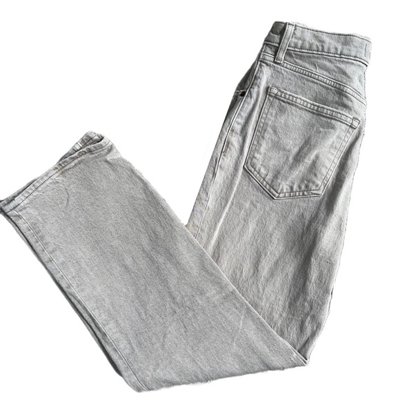 ABERCROMBIE & FITCH OAT / CREAM THE 90’S STRAIGHT ULTRA HIGH RISE JEANS SIZE 25 - Picture 6 of 13